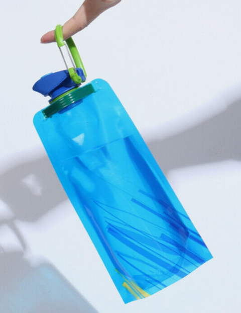 WATER BOTTLE, COLLAPSIBLE 700ML (FOLDS)